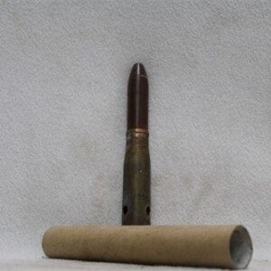 20mm Oerlikon brass case dummy round, fairly clean,with paper protector tube, Price Each 20MM cdvs.15.applicationx.net