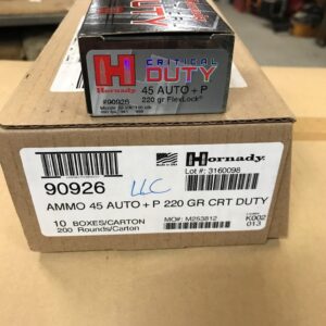 20 Round Box – 45 Auto 220 grain +P Hornady Critical Duty Ammo 90926 45 ACP cdvs.15.applicationx.net