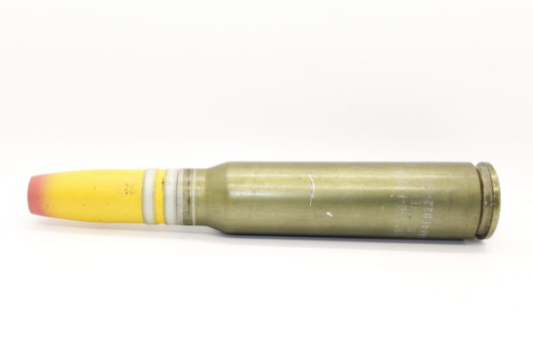 30mm Vulcan dummy round with inert HEI yelow/red projectile, no fuse, Price Each - Image 2