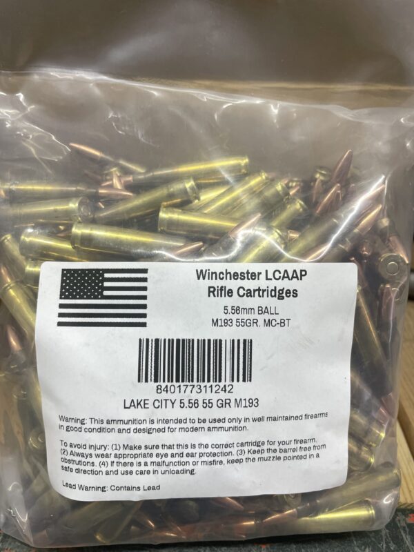 5.56x45-55 grain M193 Lake city ammo. - Image 2