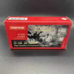 Norma Range & Training, 9mm, FMJ, 115 Grain, 50 Rounds Limited Supply cdvs.15.applicationx.net