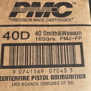 PMC Bronze .40 S&W Ammo 165 Grain Full Metal Jacket. 1000 round case. 40 Caliber cdvs.15.applicationx.net