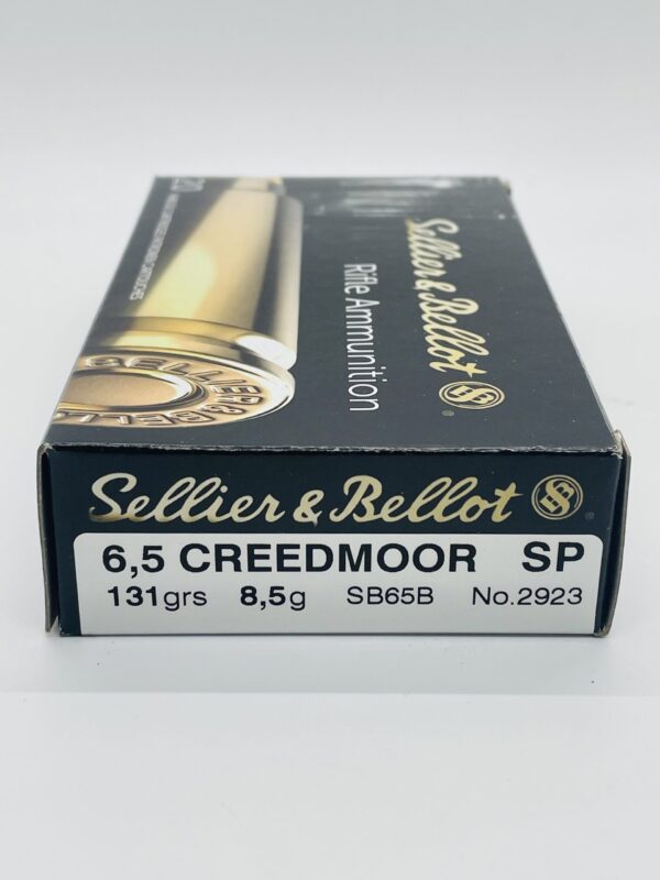 Sellier and Bellot 6.5 Creedmoore ammunition. 20 Round box. - Image 2