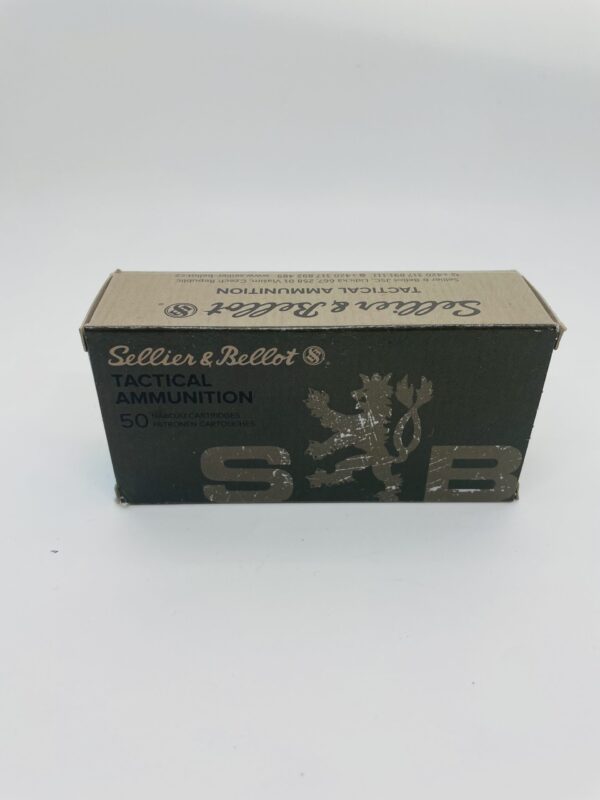 50 Round Box - 9mm Luger 150 Grain FMJ Subsonic Ammo Made By Sellier Bellot - Image 2