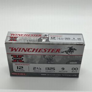 Winchester Super-X Ammunition 12 Gauge 2-3/4″ Buffered 00 Buckshot 9 Pellets. 5 round box 12 Gauge cdvs.15.applicationx.net