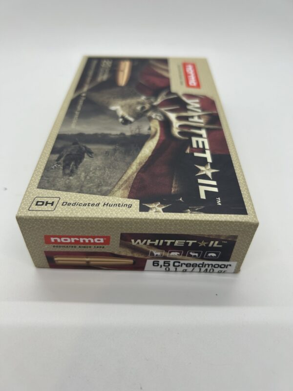 Norma Whitetail 6.5 Creedmoor Ammo 140 Grain Jacketed Soft Point Box of 20 - Image 3